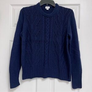 J. Crew Crewneck Navy Sweater Size Medium